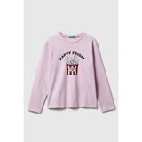 United Colors Of Benetton Lila Kadın / Kız Kj_önü Baskılı Ribana Yakalı Relaxed Fit Uzun Kollu T-Shirt Model Kodu: 3JERC10QMLILA - Mor - 11 - 12 Yaş