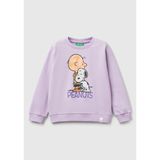 United Colors Of Benetton Lila Kadın / Kız Kk_peanuts Baskılı Logo Etiketli Bisiklet Yaka Sweatshirt Model Kodu: ( 3PQMG10I807W) - Mor - 18 - 24 Ay