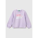 United Colors Of Benetton Lila Kadın / Kız Kk_simli Benetton Logo Baskılı Bisiklet Yaka Sweatshirt Model Kodu: 3J70G10HX07W - Mor - 3 - 4 Yaş