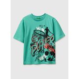 United Colors Of Benetton Mavi-Yeşil Erkek Çocuk Baskılı T-Shirt 3I1XC10SU - Mavi - Yeşil - 10 - 11 Yaş