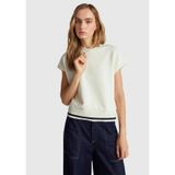 United Colors of Benetton Modal Karışımlı Beli Çizgi Detaylı Kolsuz Sweatshirt, S, 125A3QAFD10AX, Krem, kadın