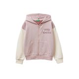 United Colors of Benetton Mor Kız Çocuk Simli Sweatshirt, 6-7 Yaş, 5003359990, Gül Kurusu, kız-çocuk