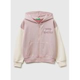 United Colors of Benetton Mor Kız Çocuk Simli Sweatshirt, 7-8 Yaş, 5003359990, Gül Kurusu, kız-çocuk