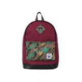 United Colors Of Benetton Okul Sırt Çantası, 40 X 29 X 11 Cm, Bordo Kamuflaj, Orta