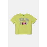 United Colors Of Benetton Pamuklu Payetli Boxy Fit Bisiklet Yaka T Shirt Kız Çocuk T Shirt 3ı1xc10ny - Sarı - 10 - 11 Yaş