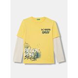United Colors Of Benetton Sarı Erkek Çocuk Baskılı T-Shirt 3MI5C10SA - 10 - 11 Yaş