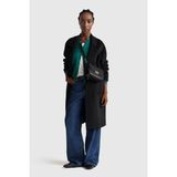 United Colors Of Benetton Siyah Kadın / Kız Kdn_yün ve Viskoz Karışımlı Cep Detaylı Düğmeli Kruvaze Kaban Model Kodu: ( 28F7DN082700) - XL