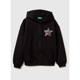 United Colors Of Benetton Siyah Kız Çocuk Payetli Sweatshirt 39M2C505O - 7 - 8 Yaş