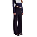 United Colors of Benetton Siyah Yün ve Kaşmir Karışımlı Ribana Detaylı Triko Pantolon, s, 125A102HDF00Z, Sİyah, Kadın