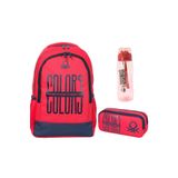 United Colors of Benetton SOYLU ÇANTA 2026 YENİ SEZON RED 3'LÜ SETİ İLK OKUL ÇANTA OKULA DÖNÜŞ + Çift Göz Kalemlik + 700 Ml Tritan Suluk