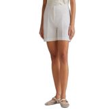 United Colors of Benetton Streç Pamuklu Arka Beli Lastikli Straight Fit Bermuda Şort, 38, 125P40FAD901U, Beyaz, Kadın
