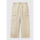 United Colors Of Benetton Streç Pamuklu Regular Fit Paraşüt Pantolon Erkek Çocuk Pantolon 4L2VCF04I - 7 - 8 Yaş - Bej