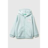 United Colors Of Benetton Su Yeşili Kadın / Kız Kk_renk Bloklu Payet Nakışlı Fermuarlı Kapüşonlu Şardonlu Sweatshirt Model Kodu: 39M2G5045SU Yeşili - 2 - 3 Yaş