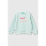 United Colors Of Benetton Su Yeşili Kadın / Kız Kk_simli Benetton Logo Baskılı Bisiklet Yaka Sweatshirt Model Kodu: 3J70G10HXSU Yeşili - 5 - 6 Yaş