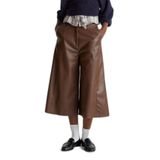 United Colors of Benetton Suni Deri Geniş Paça 3/4 Boy Pantolon, 36, 125A4ZQRDF0BJ, Renkli, Kadın