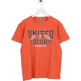 United Colors Of Benetton Turuncu Erkek Çocuk Baskılı T-Shirt 3I1XC10TF - Kırmızı