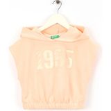 United Colors Of Benetton Turuncu Kız Çocuk Nakışlı Sweatshirt 32N4C204H - Şeftali