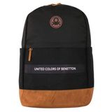 United Colors Of Benetton Üç Bölmeli Retro Erkek Çocuk Sırt Çantası - Siyah - Günlük Okul Seyahat
