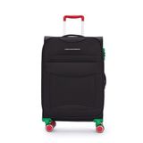 United Colors of Benetton Ultra Hafif Kumaş 3'lü Valiz Seti, BN7002, Siyah, Üniseks Yetişkin