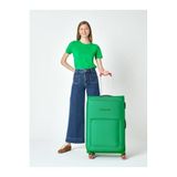 United Colors of Benetton Ultra Hafif Kumaş Orta Boy Valiz, BN8005, Yeşil, Üniseks Yetişkin