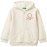 United Colors of Benetton Üniseks Çocuk Giacca C/CAPP M/L 39m2g5045 Örgü Ceket (Tekli Paket), Beyaz, 2 Yaş