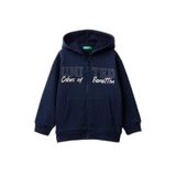 United Colors of Benetton Üniseks çocuk örgü ceket, Mavi, 3 Yaş