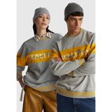 United Colors of Benetton Unisex Gri Melanj Stranger Things Renk Bloklu Sweatshirt, L, 126P342ZU10BA, Gri Melanj, üniseks-yetişkin