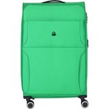 United Colors Of Benetton Unisex Ultra Hafif Logo Detaylı Ithal Kumaş Kapağı Körüklü Valiz W2500-1 - KABİN BOY - Yeşil