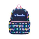 United Colors Of Benetton Unıted Colors Of Benetton Kız Çocuk Mini Kalp Desenli Sırt Çantası 13026 Std / Lacivert Lacivert