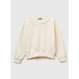 United Colors Of Benetton Yeşil Kız Çocuk Işlemeli Sweatshirt 3J73C10RA - Ekru - 7 - 8 Yaş