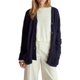 United Colors of Benetton Yün Hırka, XL, 125A126WD604Z, Lacivert, Kadın