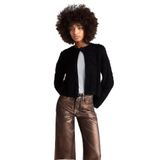 United Colors of Benetton Yün Karışımlı Düğmeli Hırka, l, 125A1K0ED502I, Siyah, Kadın