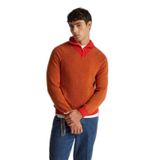 United Colors of Benetton Yün Viskoz Karışımlı Yarım Fermuarlı Dik Yaka Stranger Things Kazak, S, 126P1WPNK2020, Turuncu, Erkek