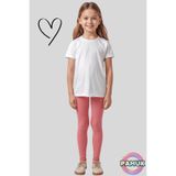 United Fabrics Pembe Çocuk Tayt - Yumuşak Esnek Rahat Pamuklu Terletmez Kız Çocuk Taytı