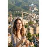United Fabrics Selfie Çubuğu - Ayarlanabilir Ölçü, Kablolu Bağlantılı 1 Metre Selfie Çubuğu