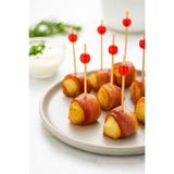 United Foods 100 Adet Kırmızı Boncuklu Kürdan – 12 cm | Parti, Sunum, Kokteyl ve İkram Kürdanı