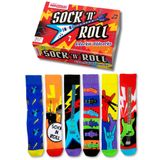 United Oddsocks - Çorap n Roll - 6'lı Kutu Renkli Karışık ve Eşleştir Rock and Roll Çorapları Erkekler için, UK 6-11 | EUR 39-46 | US 7-12. Eğlenceli ve İlginç Doğum Günü, Noel, Erkekler için Babalar 6-11