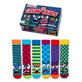 United Oddsocks The Grump Heads Hediye Kutusu – 6 Kaba Karışık ve Eşleşen Tuhaf Çorap Erkekler İçin – UK 6–11, EUR 39–46, US 7–12 – Renkli Canavar Temalı Yenilikçi Çoraplar – Doğum Günü, Noel ve Daha 6-11 39-46
