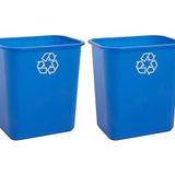 United Solutions 7 Galon / 28 Quart Yer Tasarruflu Geri Dönüşüm Kutusu, Masa Altına ve Küçük, Ticari, Mutfak, Ev Ofis ve Yatakhanede Dar Alanlar, Temizlemesi Kolay, 2'li Paket, Geri Dönüşüm Mavisi