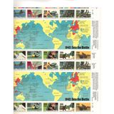 United States Postal Service 1942 WWll Events Into the Battle Sheet 20 x 29 cent ABD Pulları #2697