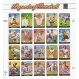 United States Postal Service Legends of Baseball Tam Çarşaf 20 x 33 Cent Pulları, ABD 2000, Scott 3408