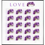 United States Postal Service LOVE: Sepette Pansies Koleksiyonluk Damga Kağıdı Yirmi 44 Cent Pullar Scott 4450