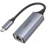 Unitek USB-C Gigabit Ethernet Adaptörü │ USB tip C RJ45 LAN Ethernet 10/100/1000 Mbps Dönüştürücü│ USB 3.0 5 Gbps │ Alüminyum, Kablo 12 cm │ Neztweradapter Win, Mac, Linux│Plug&Play