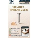 Universal 1.2 cm (12 Mm) Dekoratif Mobilya ve Hobi Çivisi - Hassas Ahşap ve Çıta Çivisi - 100 Adet
