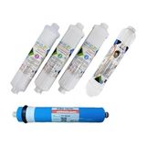 Universal 12" Inline Kapalı Kasa Takım Su Arıtma Filtresi Membranlı Set 5'li Çubuklu