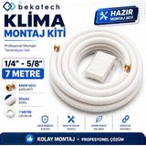 Universal 1/4-5/8 7 Metre Klima Montaj Kiti Seti Bakır Uçlu