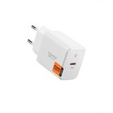 Universal 20W Usb-C Mini Hızlı Şarj Aleti/şarj Isısını Düşürür Gan Pro Akım Korumalı Güç Adaptörü iPhone & Android & iPad Type-C EE201 Beyaz - ACH08701 - 1 cm - 00-Siyah - Beyaz