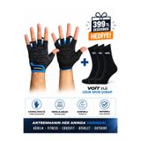 Universal 3344 MAVİ AĞIRLIK VE FİTNESS ELDİVENİ 3'LÜ ÇORAP HEDİYELİ - LARGE