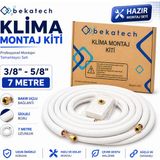 Universal 3/8-5/8 7 Metre Klima Montaj Kiti Seti Bakır Uçlu - 1 afet