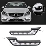 Üniversal 6 LED Mercedes Tip Gündüz Ledi Araba Gündüz Farı Araç Oto Drl LED Lamba Güçlü Işık 12V Su Geçirmez Beyaz 2 Adet